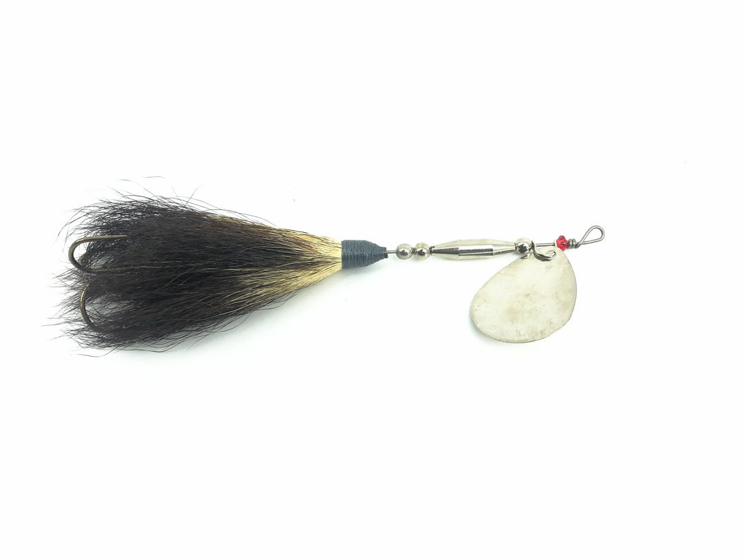 Musky Bucktail Spinner, Silver Blade/Black & White Tail Color - Colorado Blade 1oz