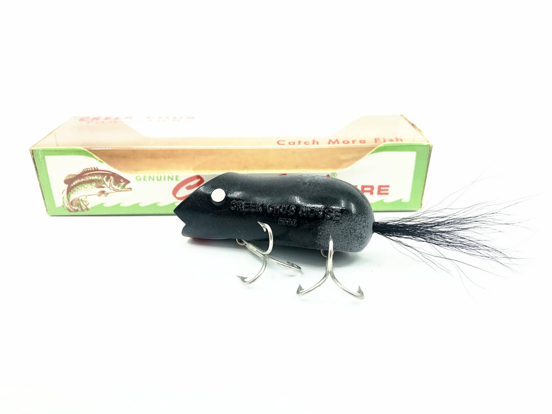 Creek Chub 6580 Mouse, Black Color w/Box