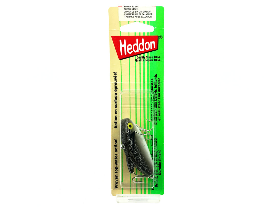 Heddon Super Sonic, CBDGR Crackle Back Dark Grey on Card Limited Edition