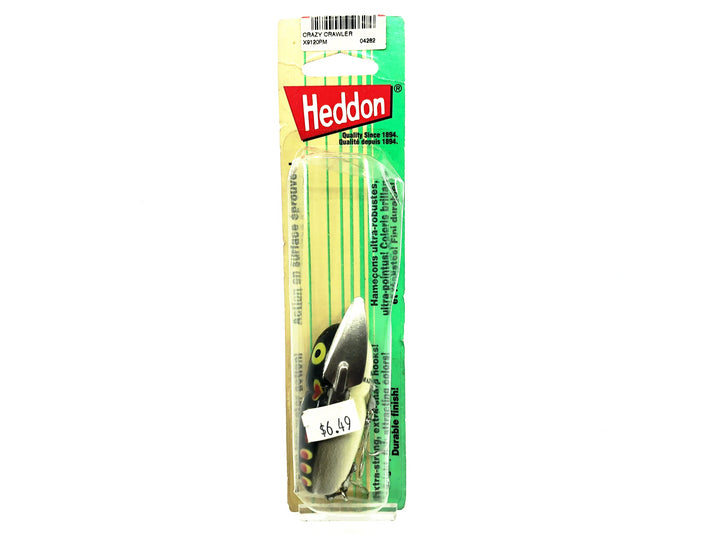 Heddon Crazy Crawler 9120, PM Glo Black Frog Color with Card