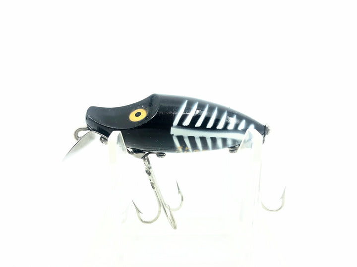 Heddon Midget River Runt Spook 9010, XBW Black Shore Color