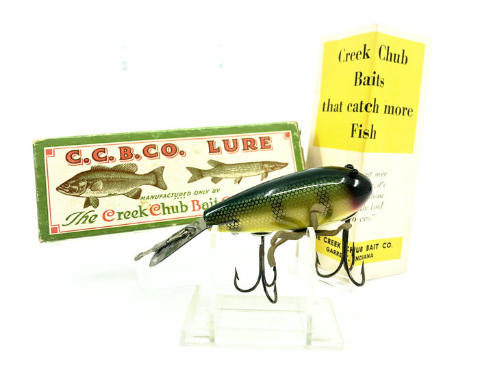 Creek Chub 7000 Seven Thousand, Perch Scale Color 7001 Color w/Box - 1950-54