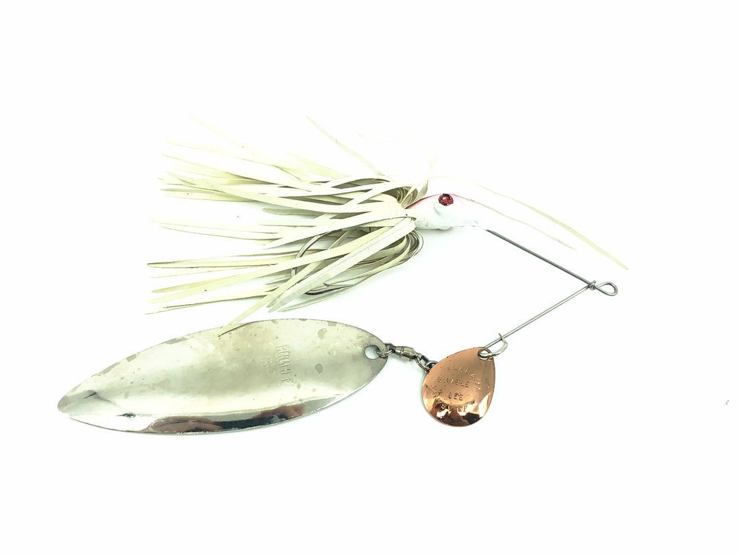 Bumble Bee Bait Co. 3/8oz Sparkle Eyes Spinner, White Jig/Skirt Color