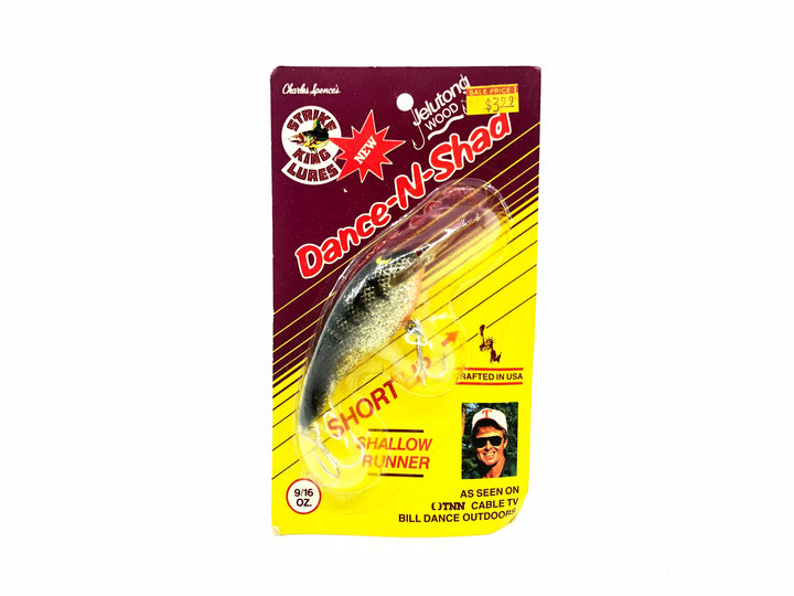 Strike King Dance-N-Shad 9/16oz DNS2 Shallow Runner, Silver Sparkles/Black Back & Ribs Color on Card