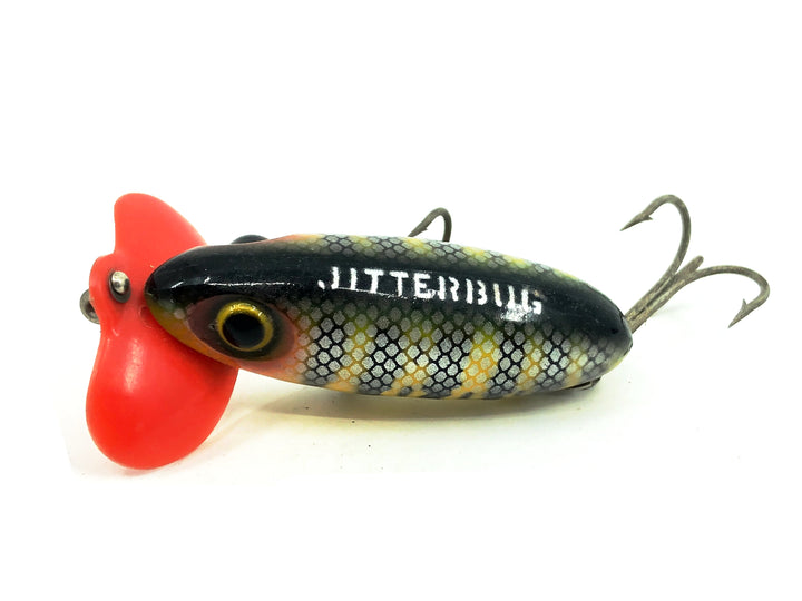 Arbogast Plastic Red Lip Jitterbug 1940's WWII Era, Perch Color - War Bug