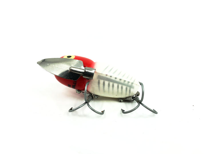 Heddon Crazy Crawler, XRW White/Red Shore Minnow Color