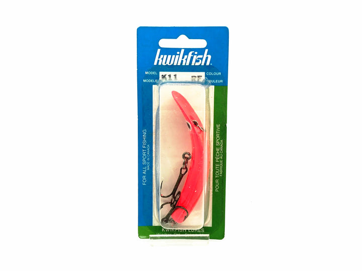 Kwikfish K11 RF Red Fluorescent/Red Black Eyes Color on Card New Old Stock