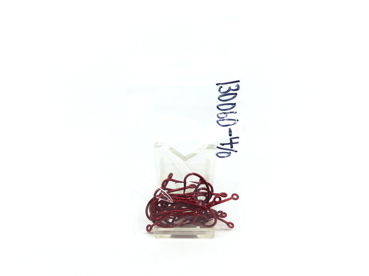 Matzuo American O'Shaughnessy Short Hook Size 4/0 Qty 25 Hooks 130060-4/0, Red Chrome Color