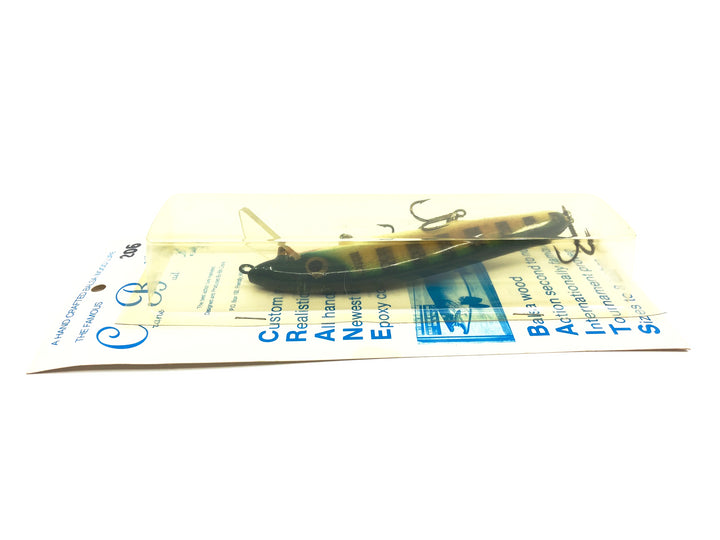 Crane 206 Musky Lure, Green Perch Color on Card