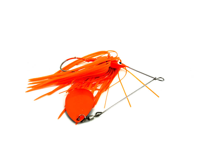 Northland Fishing Tackle Reed Runner Single Spin 3/8oz, Orange/Black/Flitter Color