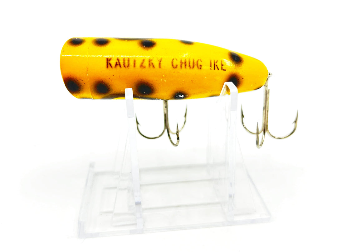 Kautzky Lazy Ike Chug Ike Lure YBLS Yellow/Black Spots Color