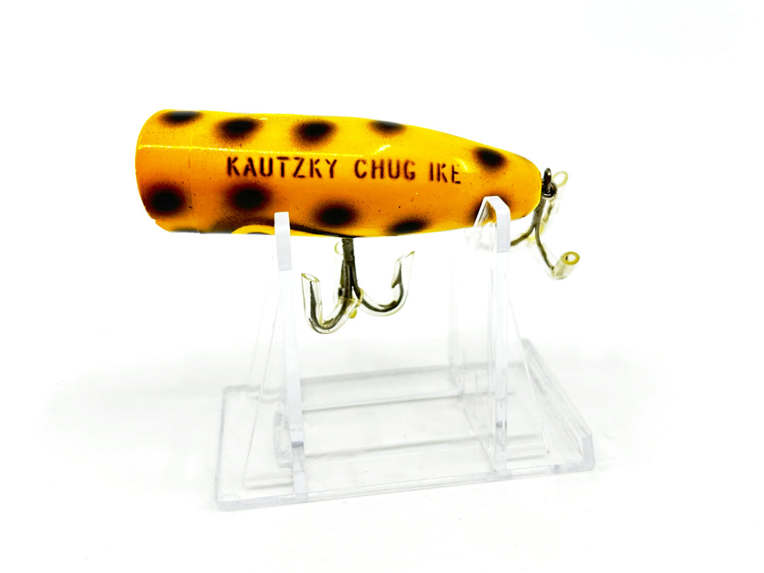 Kautzky Lazy Ike Chug Ike Lure YBLS Yellow/Black Spots Color