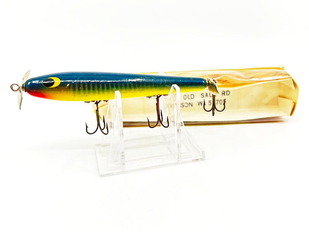 Wood-Line Lure Torpedo Bait, Blue Back / Bars Color, Wisconsin Bait