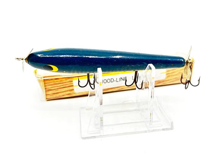 Wood-Line Lure Torpedo Bait, Blue Back / Bars Color, Wisconsin Bait