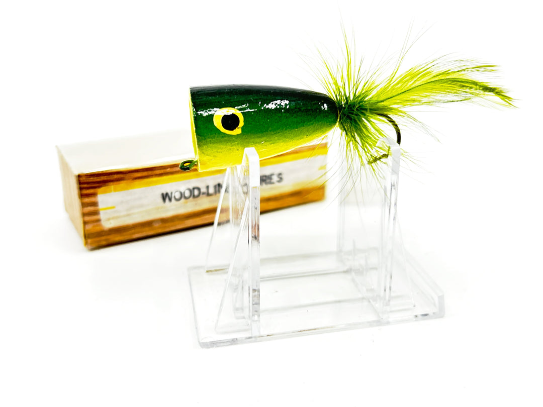 Wood-Line Lures Big Popper, Green Color, Wisconsin Bait