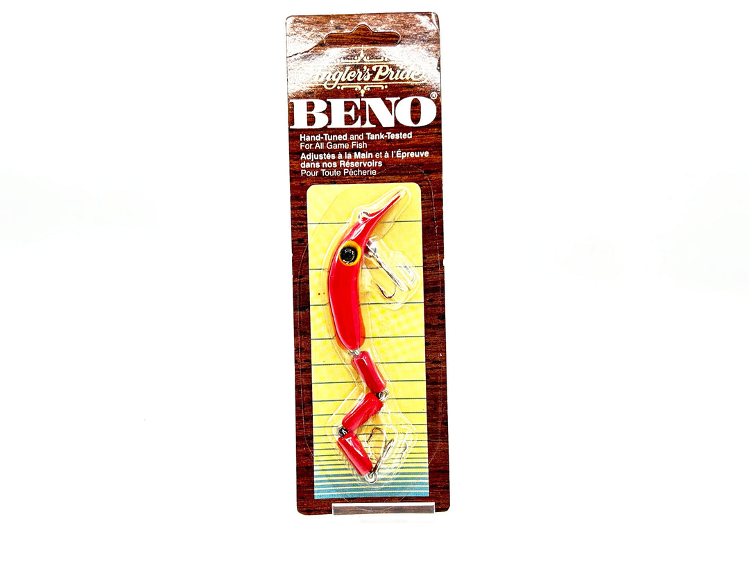 Angler's Pride Beno Lure Eel Red / Yellow Eye Color New on Card