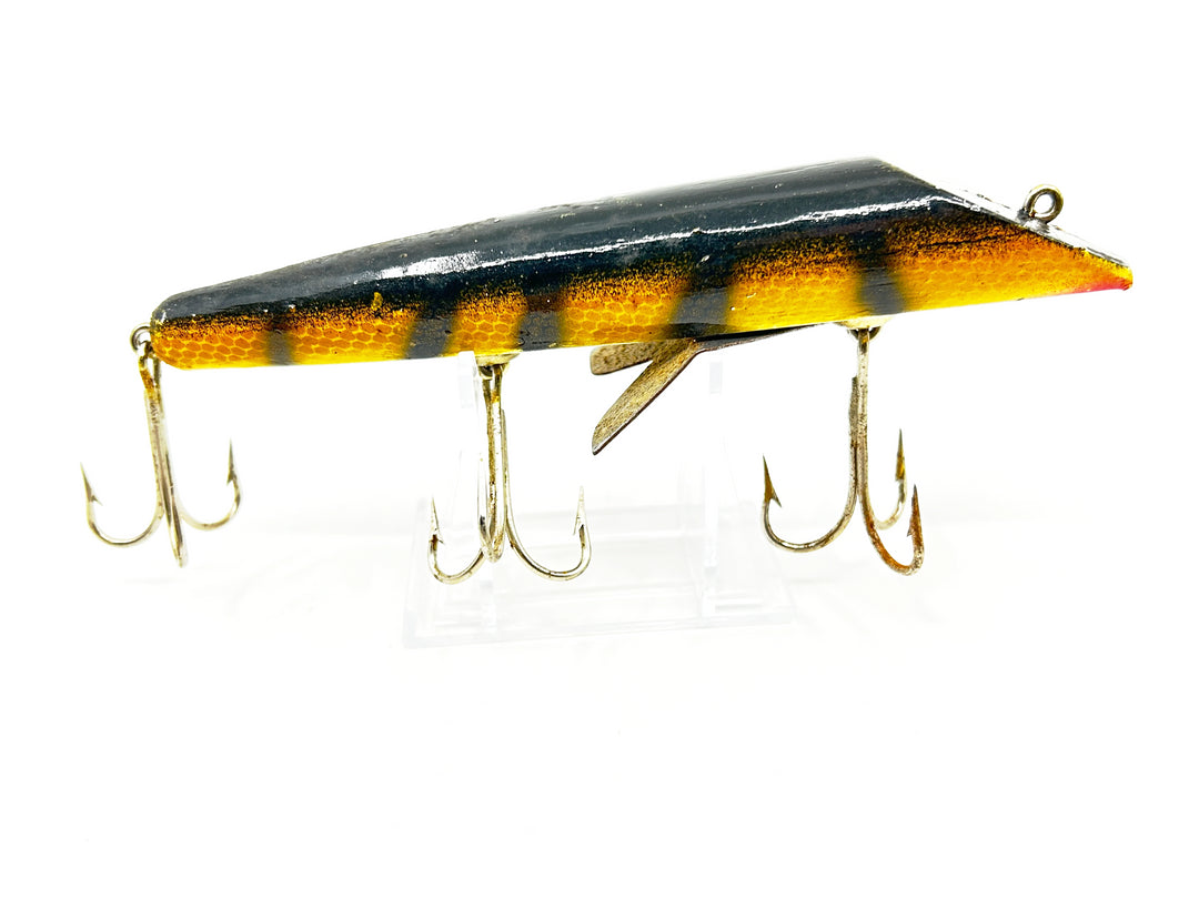 Alzbaits Al Tumas FinFish Musky Lure Perch Color SIGNED! - Older Variant '90 No Eyes