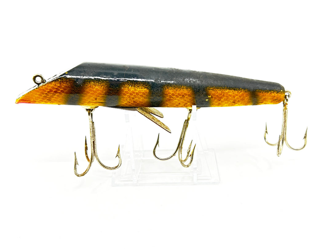 Alzbaits Al Tumas FinFish Musky Lure Perch Color SIGNED! - Older Variant '90 No Eyes