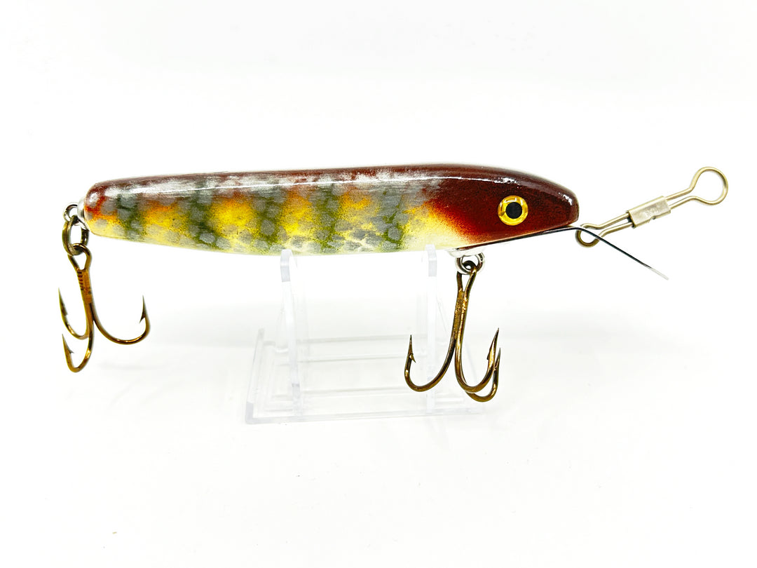 Alzbaits Straight Pikie Musky Lure Creek Light Perch Color - SIGNED!