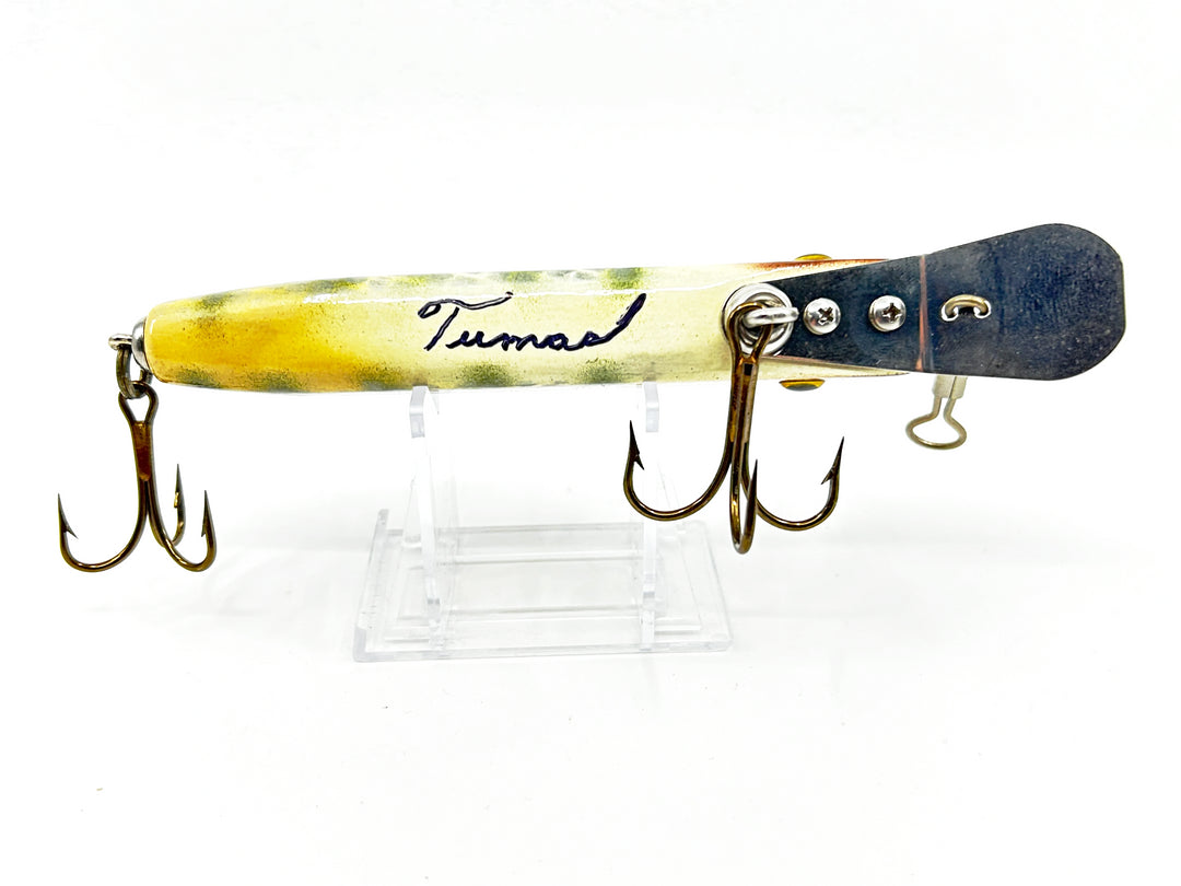 Alzbaits Straight Pikie Musky Lure Creek Light Perch Color - SIGNED!