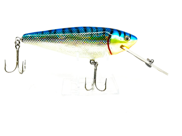 Bagley Monster Shad MSDD-H79SH Hot Blue Chartreuse on Silver Holo Prizm Color - Tough