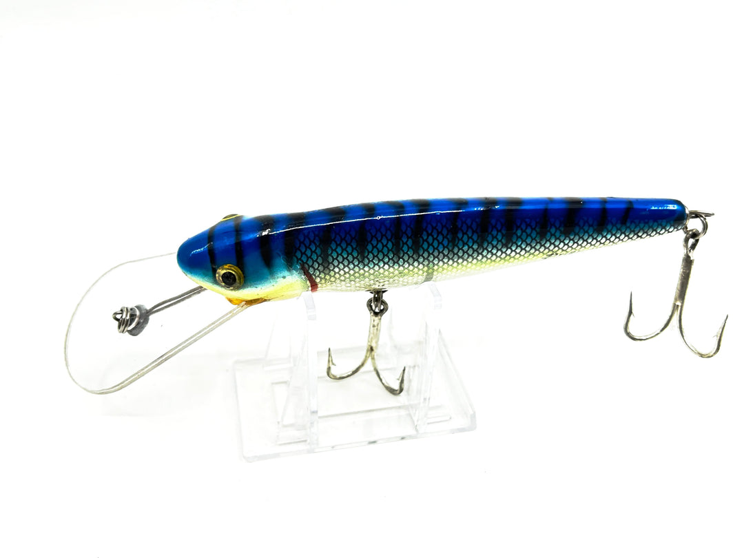 Bagley Monster Shad MSDD-H79SH Hot Blue Chartreuse on Silver Holo Prizm Color - Tough