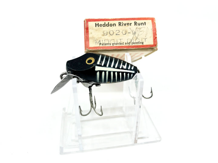 Heddon Midgit Digit River Runt 9020 XBW Black Shore Color with Box