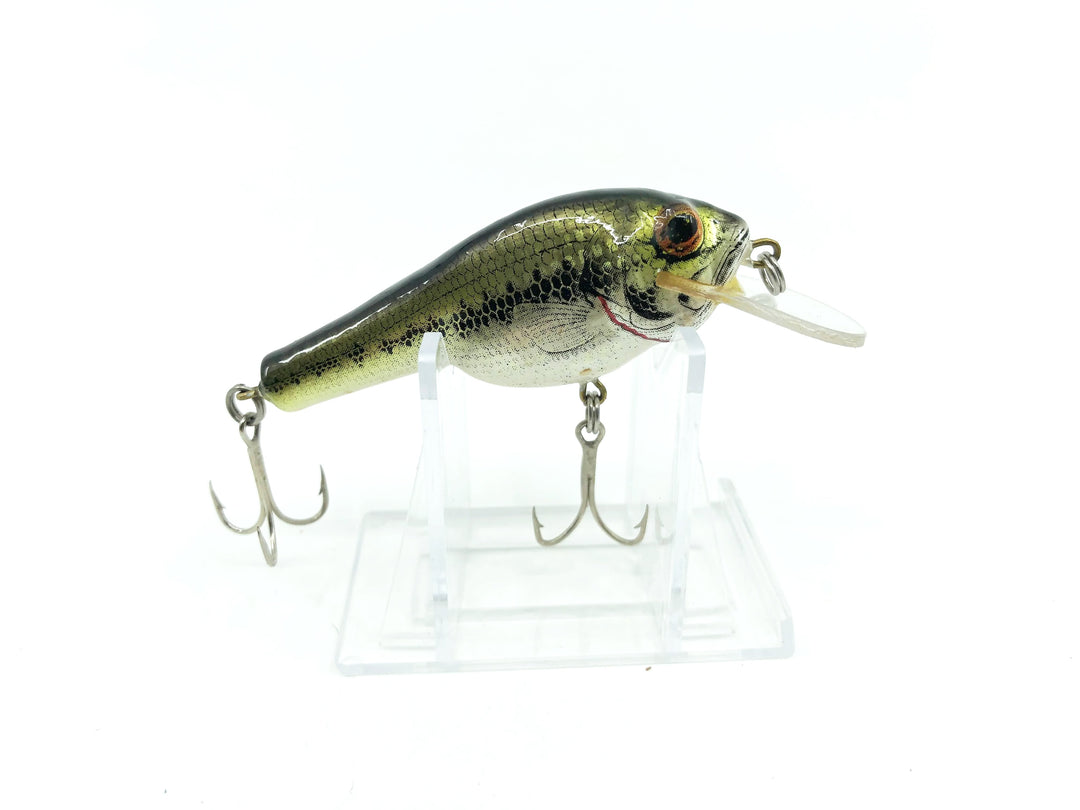 Bagley Small Fry Baby Bass - Vintage Bait - LB4 Little Bass on White Color