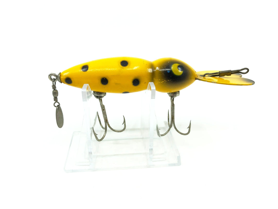 Whopper Stopper Hellbender, Yellow with Black Dots Color