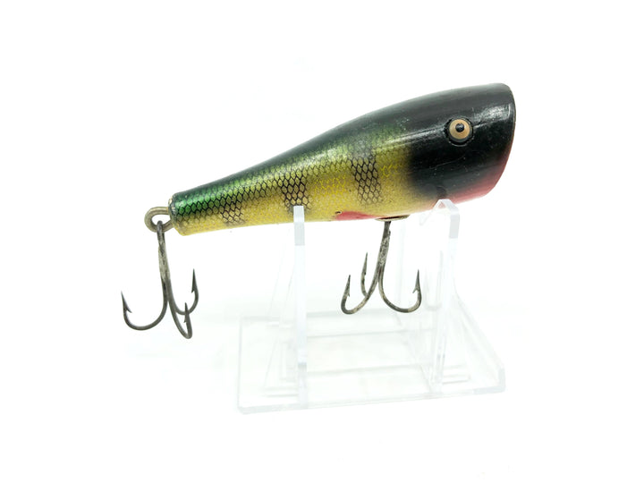 Creek Chub 3200 Plunker, Perch Color 3201, Wooden Lure TE