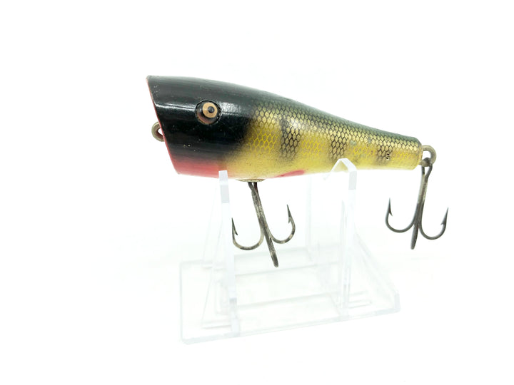 Creek Chub 3200 Plunker, Perch Color 3201, Wooden Lure TE