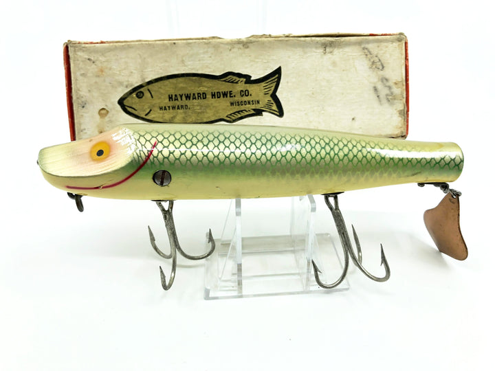 Heddon Wooden Giant Musky Flaptail 7050 SD Shad Color with Box