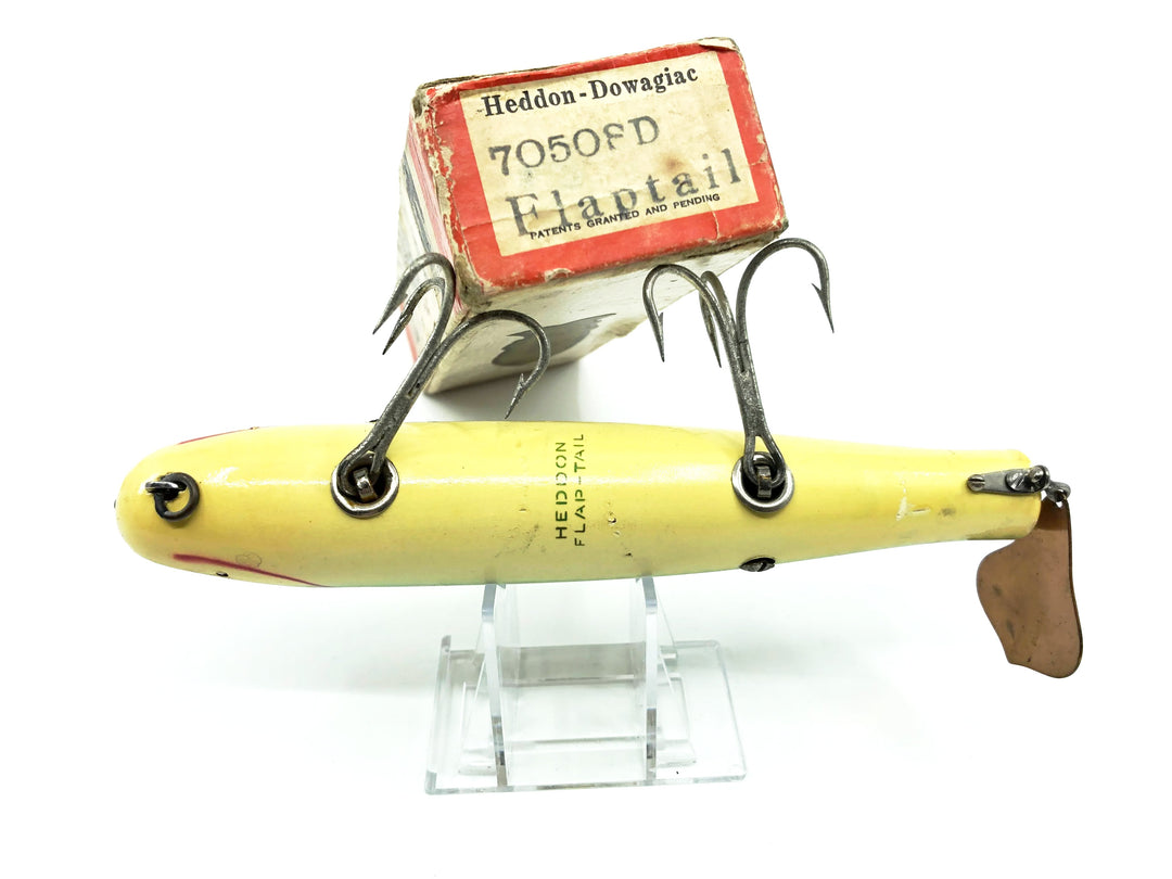 Heddon Wooden Giant Musky Flaptail 7050 SD Shad Color with Box