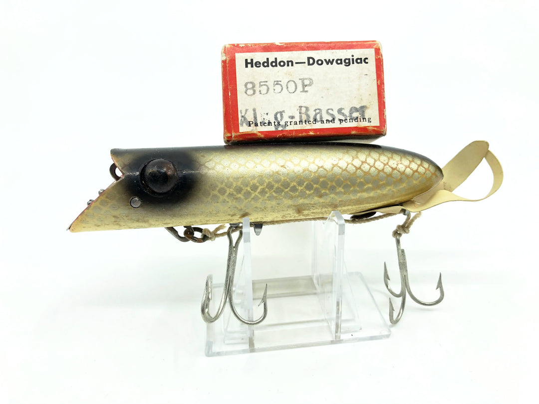 Heddon Wooden King Basser 8550P Shiner Scale Color with Box