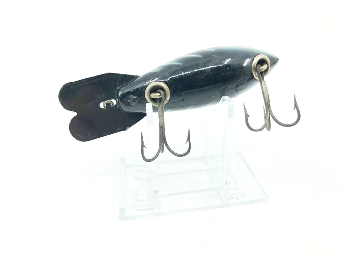 Bomber 514 Wooden Lure Black White Ribs Color