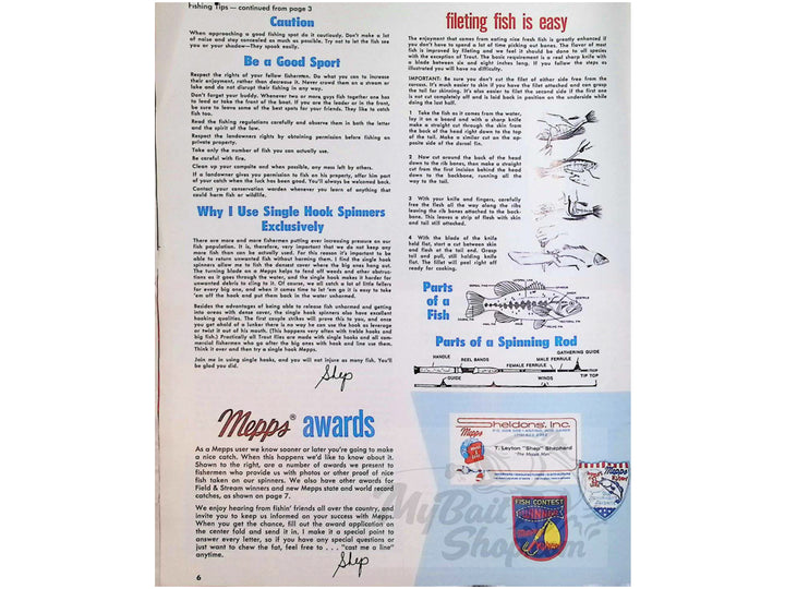 1974 Mepps Lures Catalog