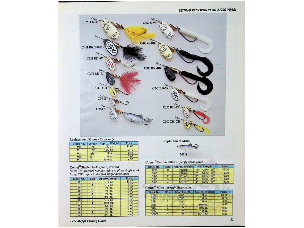 1992 Mepps Lures Catalog