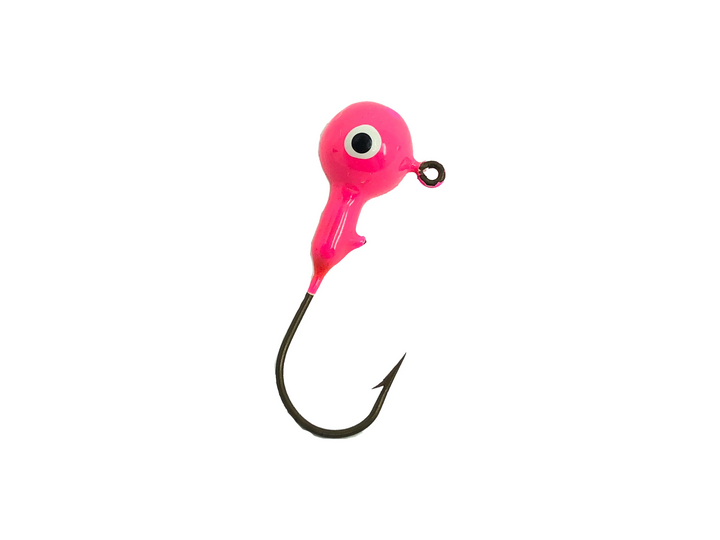 1/5oz Essential Round Ball Jigs, Pink Color- 8 Pack