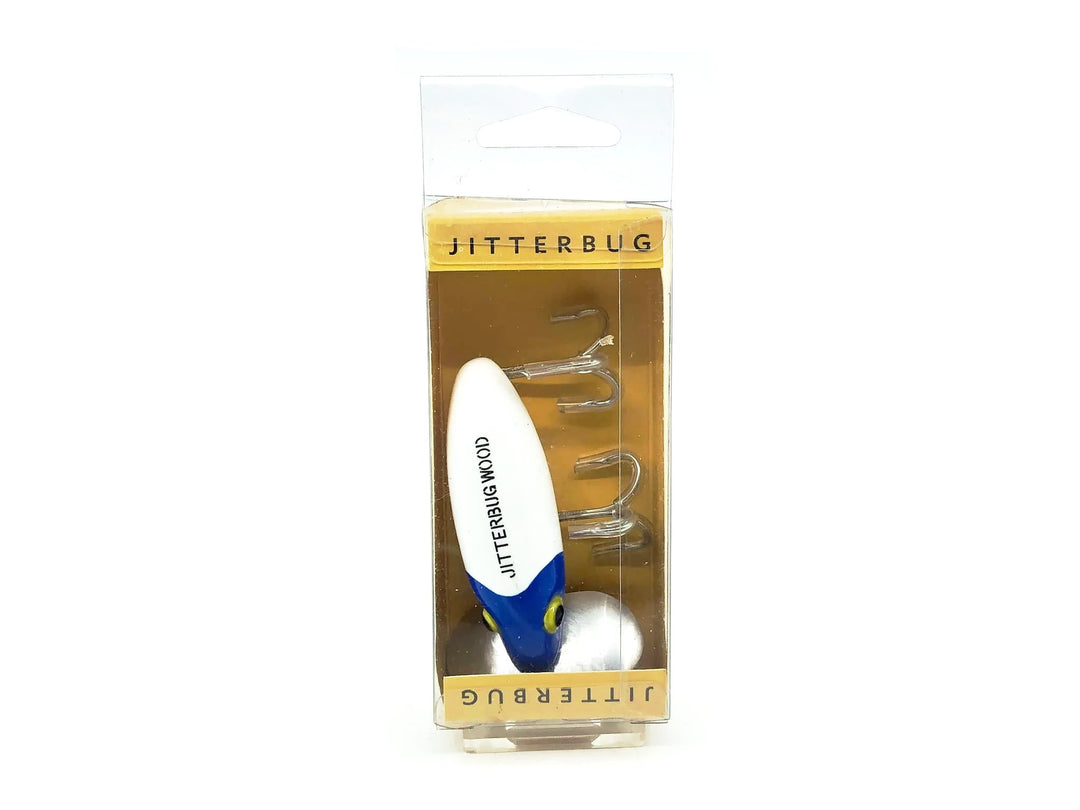 Arbogast Jitterbug Wooden Jitterbug Blue Head White Body with Box