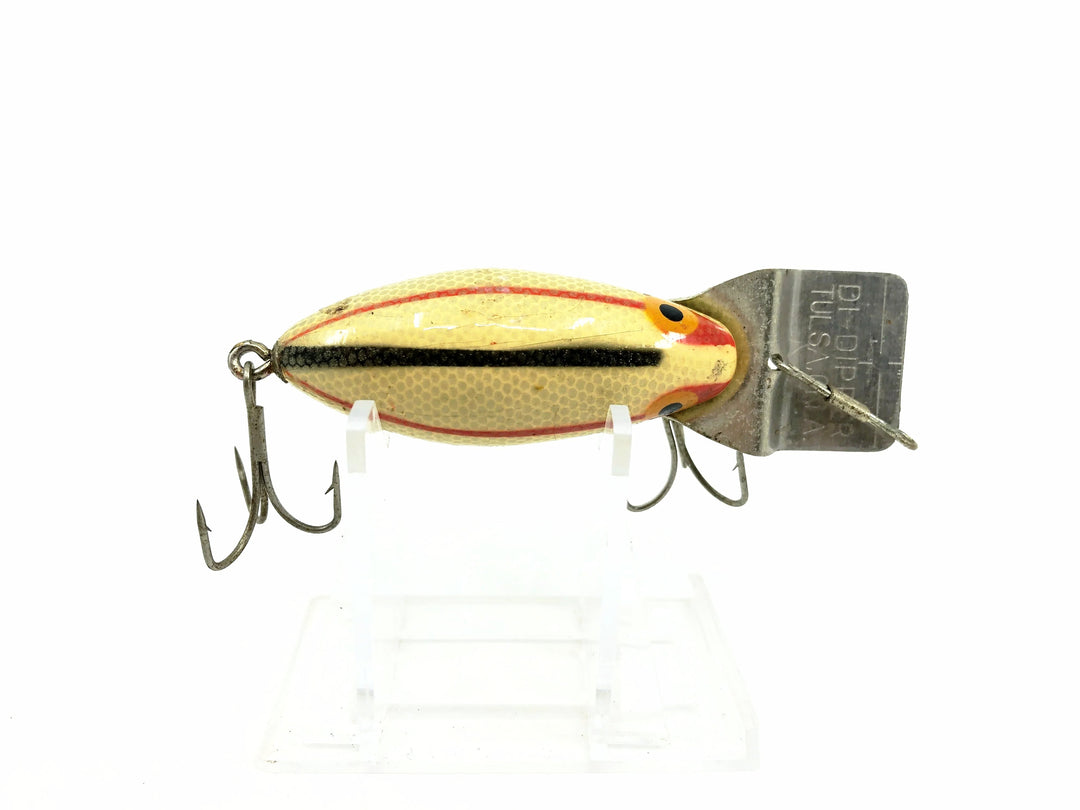 Tulsa Tackle DI-Dipper, Silver Shad/Black & Red Stripes Color.