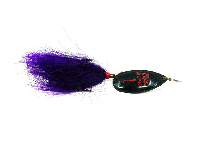 Mepps Musky Killer, Black Blade/Purple, White Bucktail