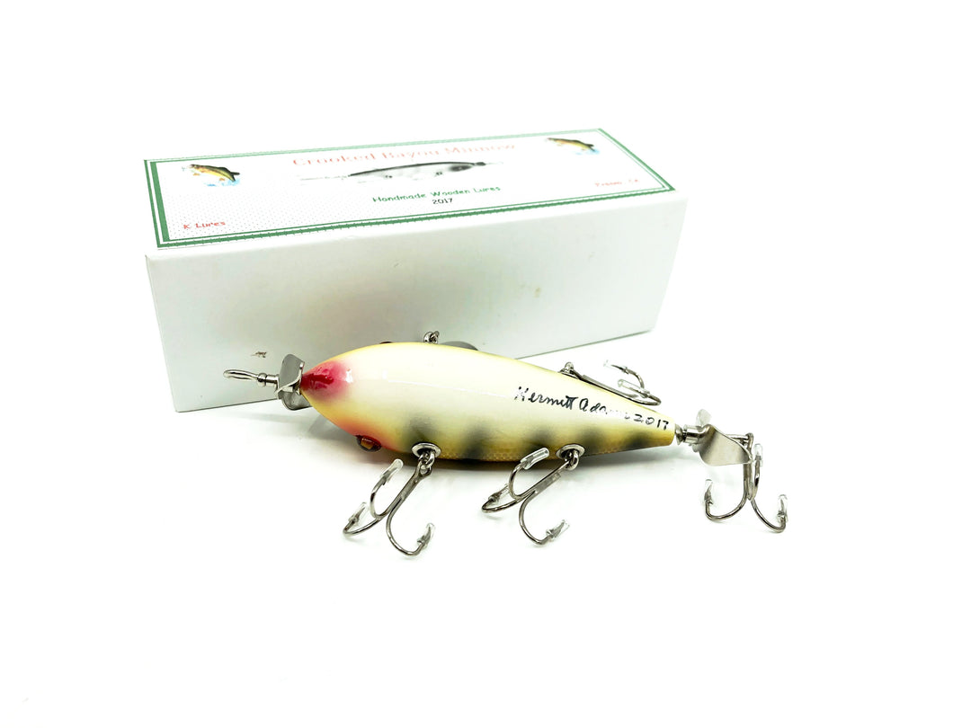 Crooked Bayou Minnow - 5 Hook- Black / Yellow Perch Scale Color