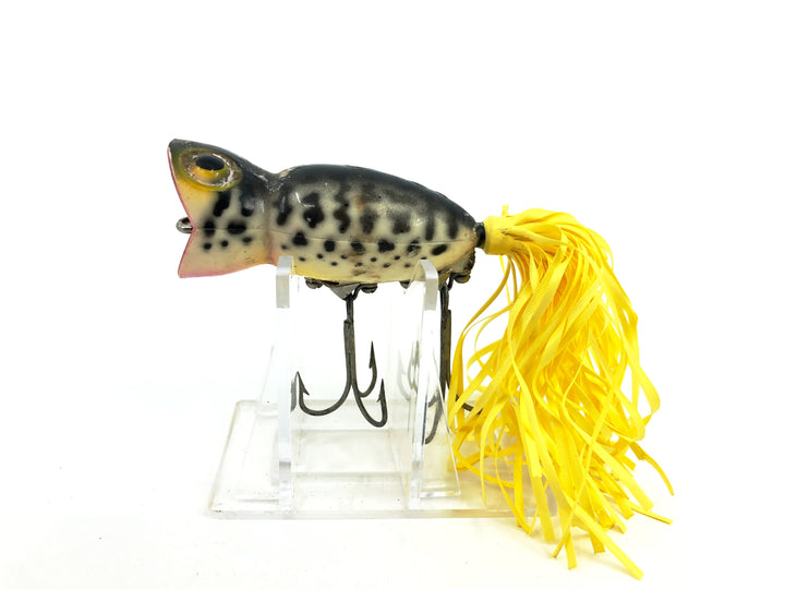 Arbogast Hula Popper, Coachdog Color, Early Bug Eyed Model