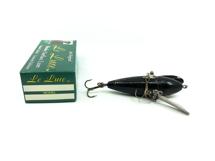 Le Lure Musky Surface Lure, Water Walker Type Lure, Black Color with Box