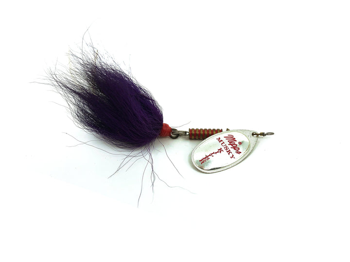 Mepps Musky Killer, Silver Blade/Purple, White Bucktail