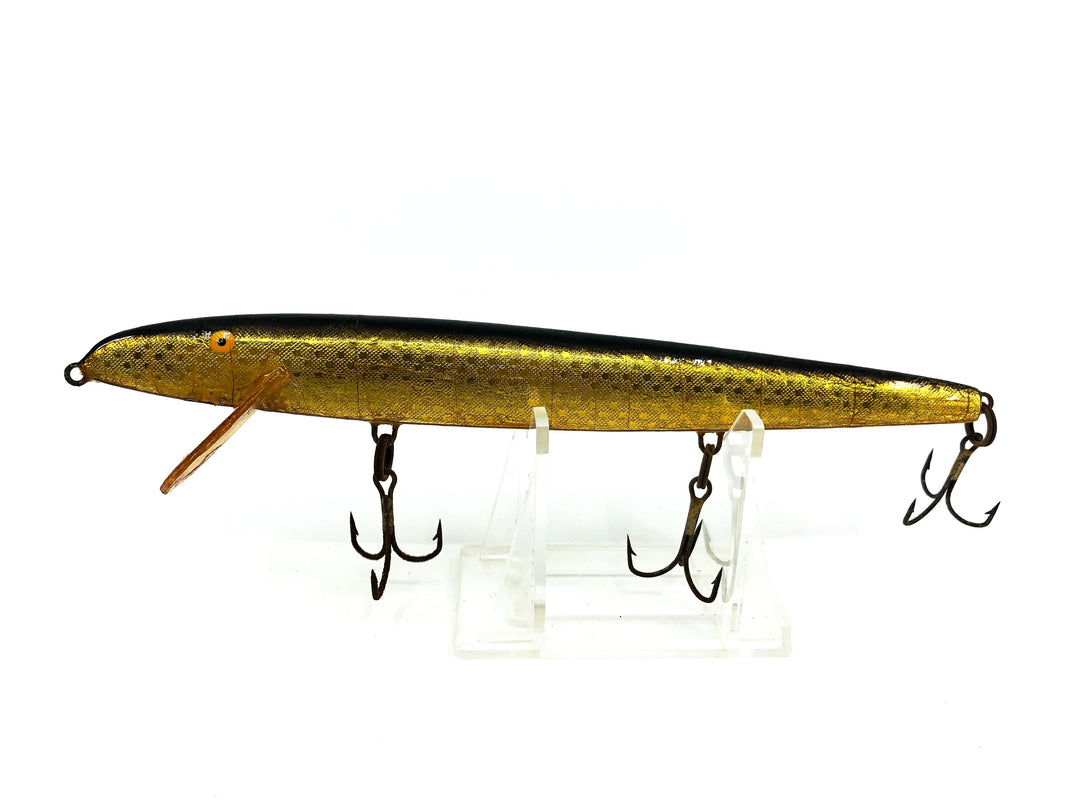 Palsa Floating Minnow Musky Size, Gold/Black Back Color