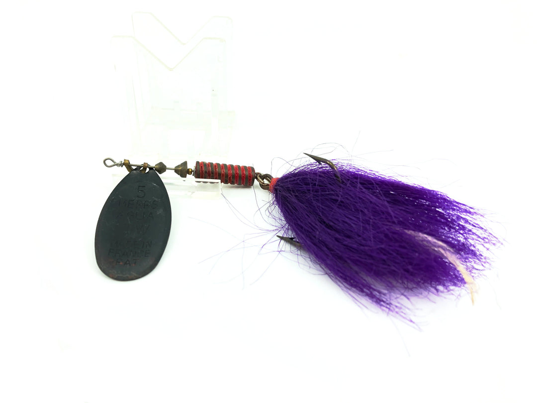 Mepps Musky Killer, Black Blade/Purple, White Bucktail