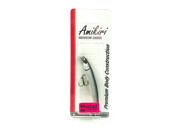 Amikiri Ultra Light Sinking Minnow, Black/Silver Color on Card