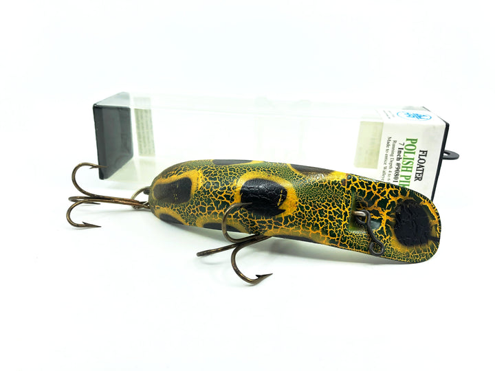 Helin T60 Flatfish Musky Lure, Frog Spot Color with Box