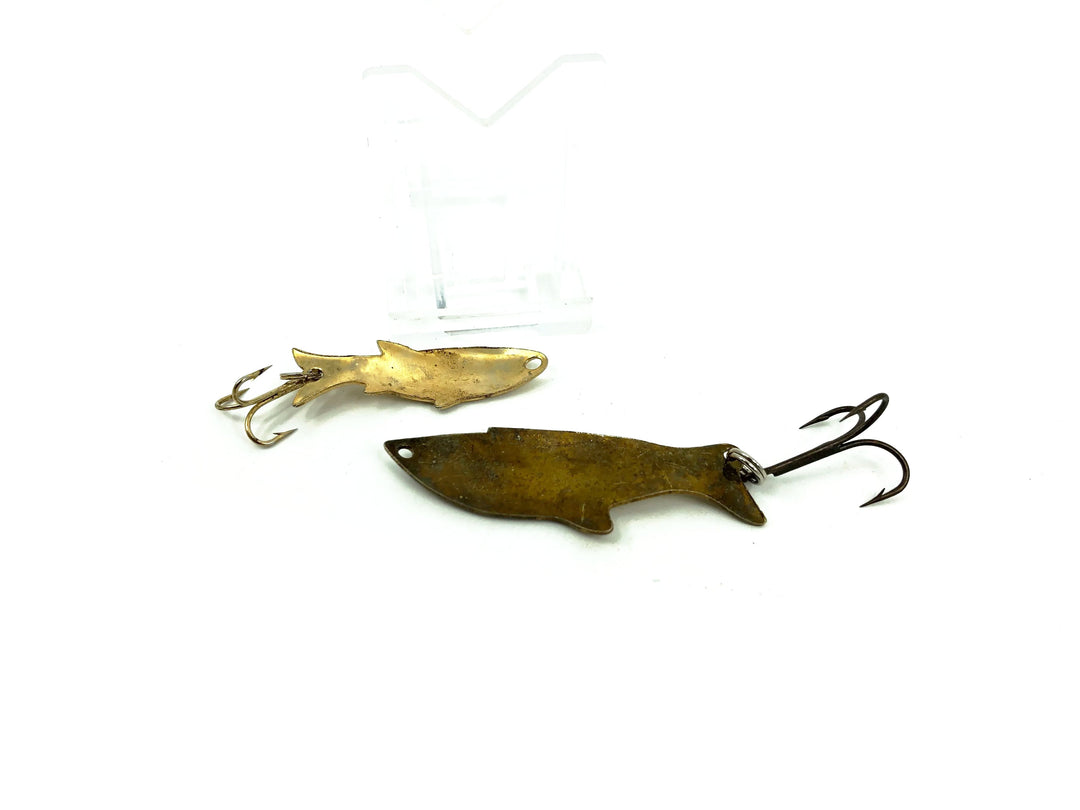 Two Frisky-Fish Spoons, Gold Color